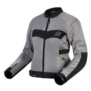 Jachetă de motocicletă Ozone Dart pentru femei, argintie și neagră