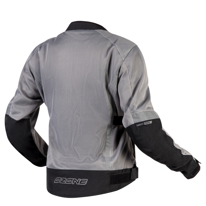 Jachetă de motocicletă Ozone Dart pentru femei, argintie și neagră