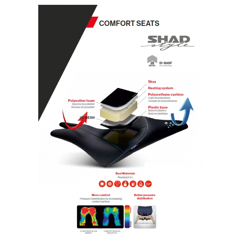 Scaun confort SHAD negru/gri, cusaturi gri