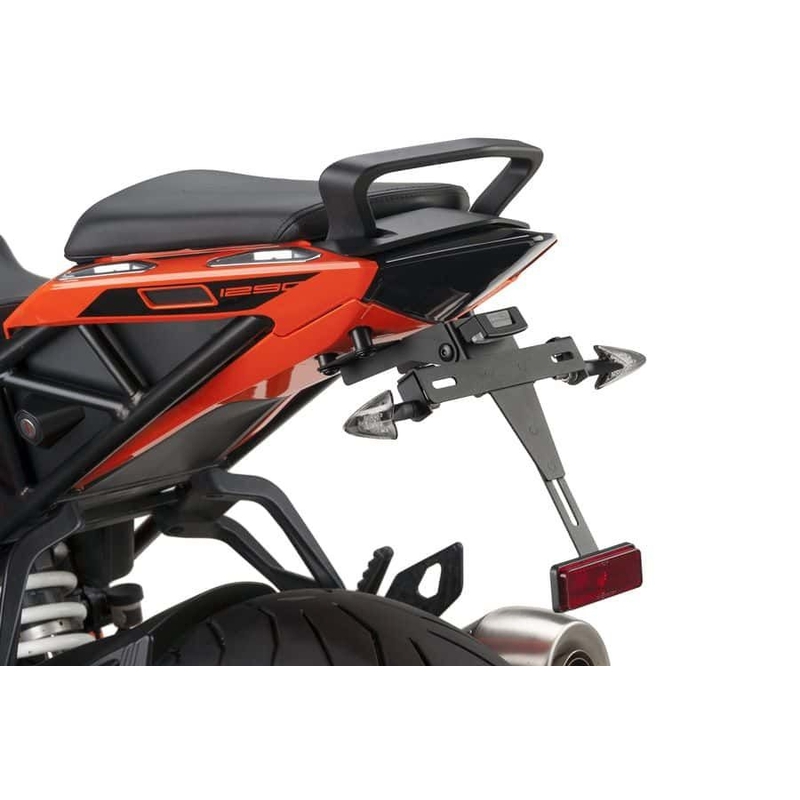 Adjustable license support PUIG Negru pentru KTM Super Duke 1290 GT 2016-2024