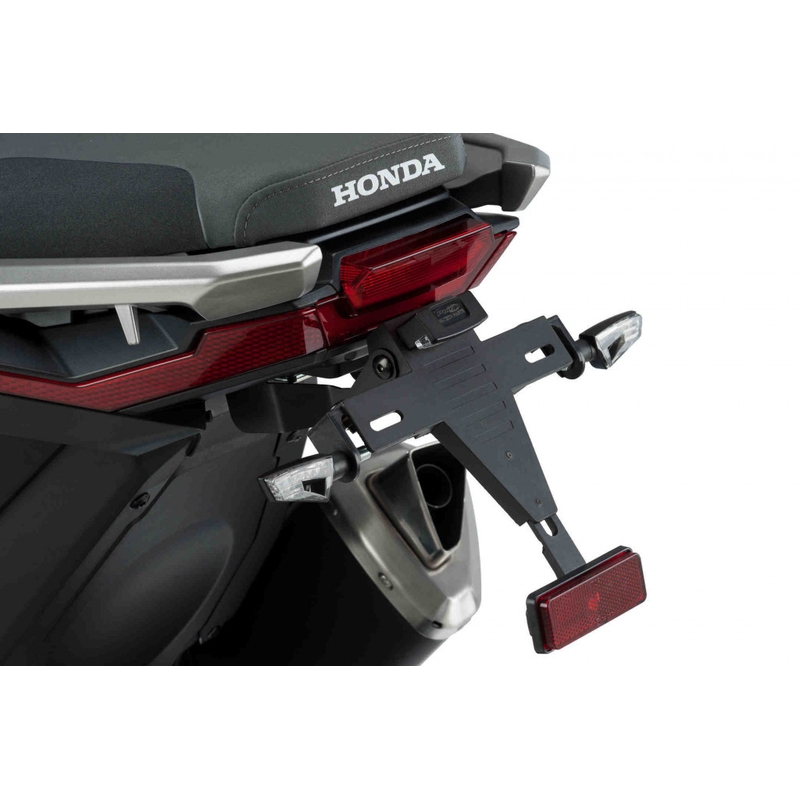 Adjustable license support PUIG Negru pentru HONDA X-ADV 750 2017-2019
