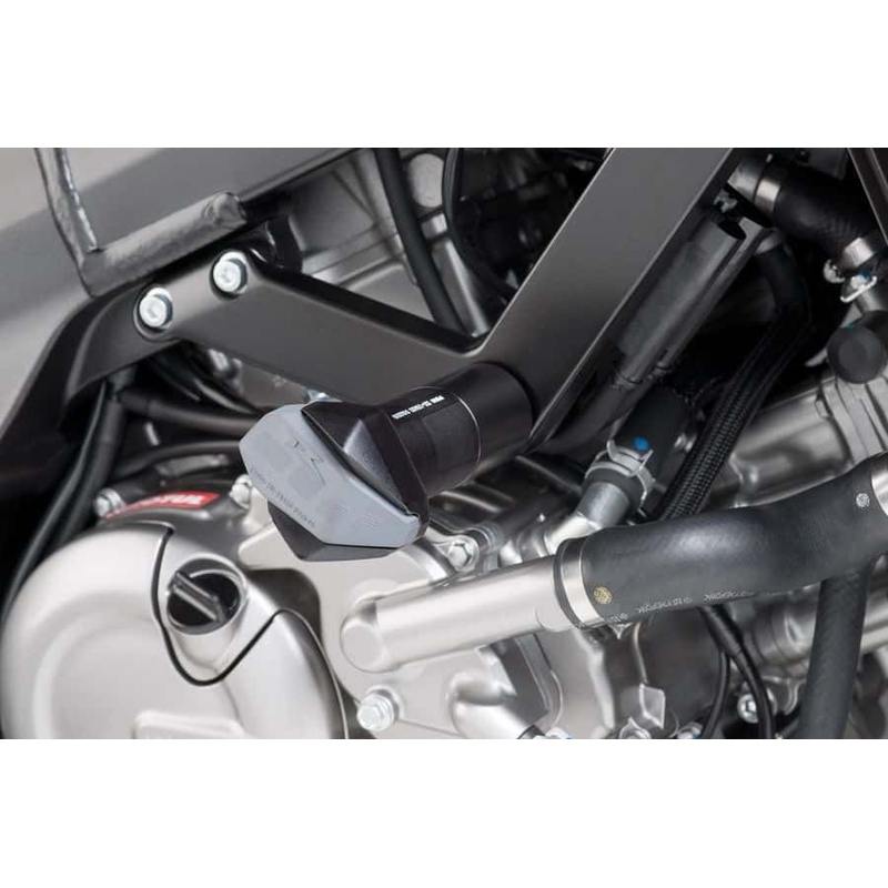 Frame sliders PUIG R12 black with grey rubber lichidare