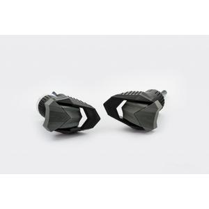 Frame sliders PUIG R19 6560N black with grey rubber