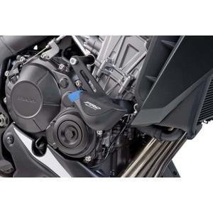 Frame sliders PUIG PRO 7070N black with grey rubber