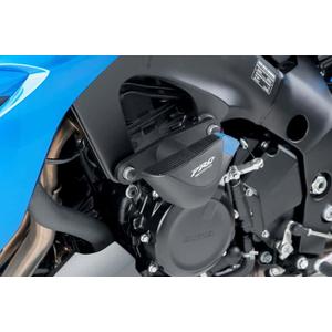 Frame sliders PUIG PRO 7704N black with grey rubber
