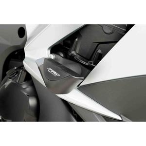 Frame sliders PUIG PRO 9400N black with grey rubber