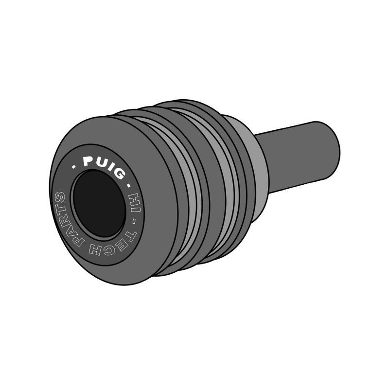 Spare nylon puck PUIG VINTAGE for M10 bolt Negru