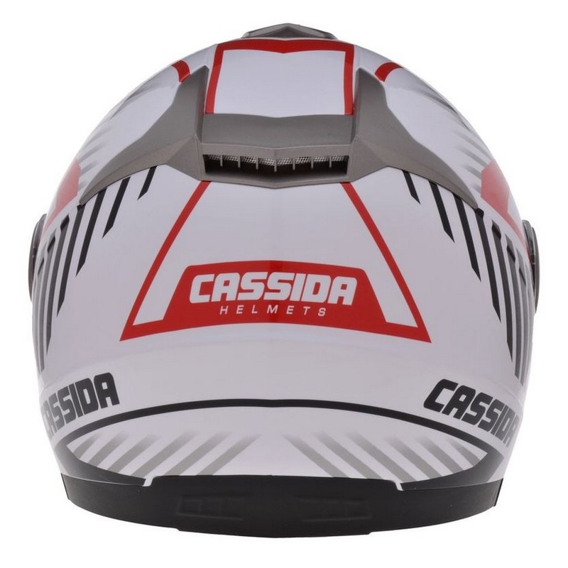 Cască de motociclist Cassida Magnum negru-alb-roșu