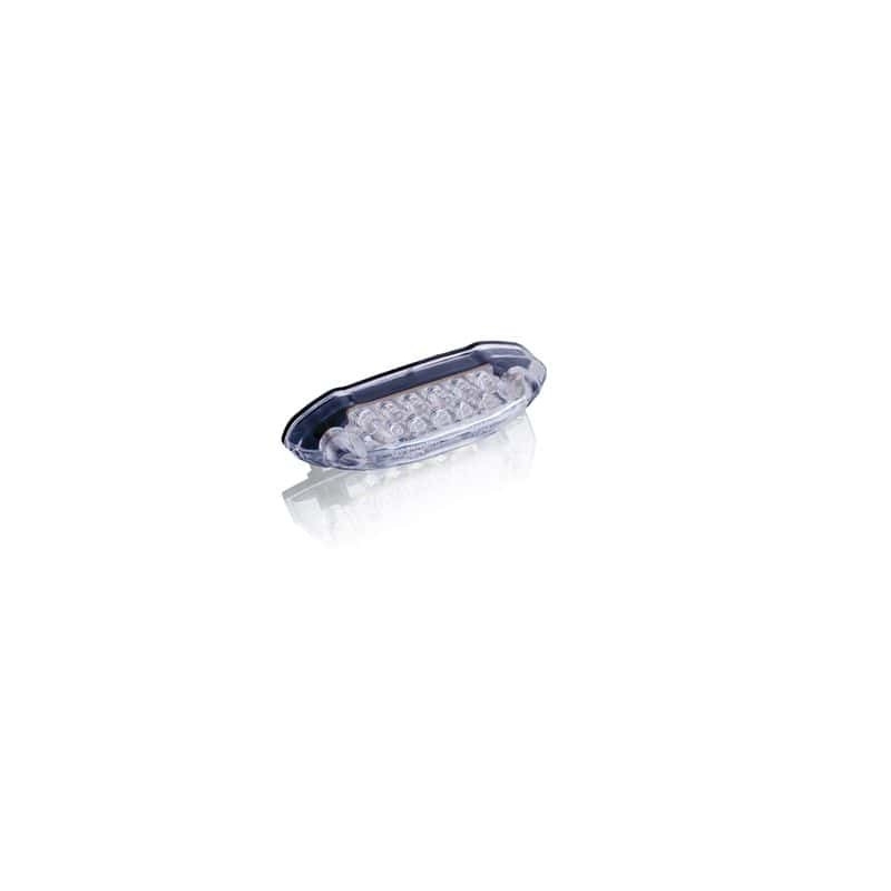 Brake rear light PUIG SHARK (80 x 20 mm) clear lens with license light