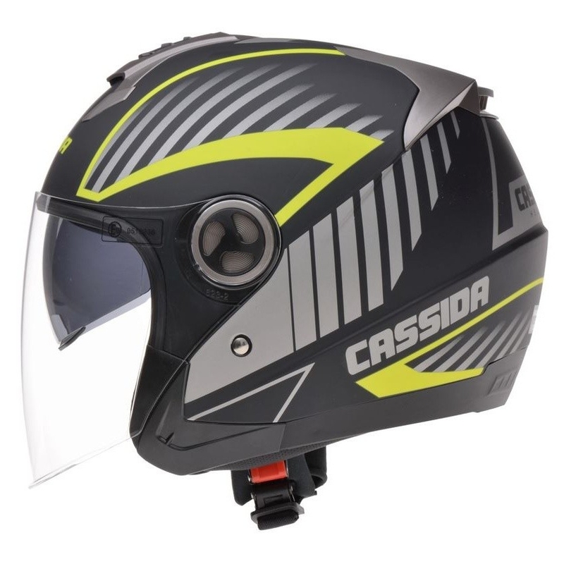 Cască de motocicletă Cassida Magnum negru-gri-galben-fluo