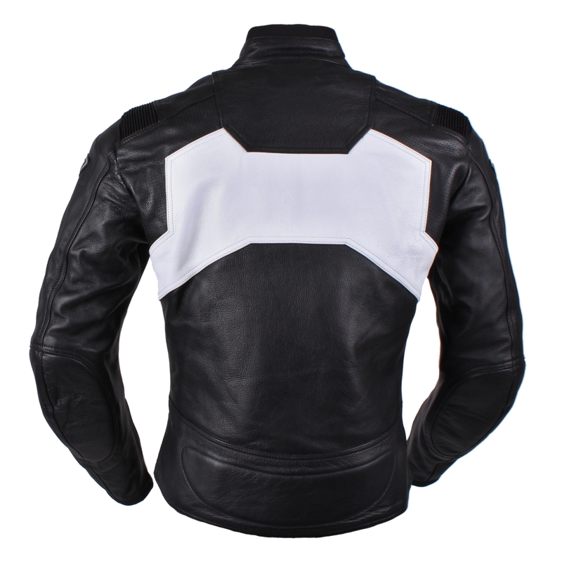 Jachetă de motociclete Tschul 850 alb-negru lichidare