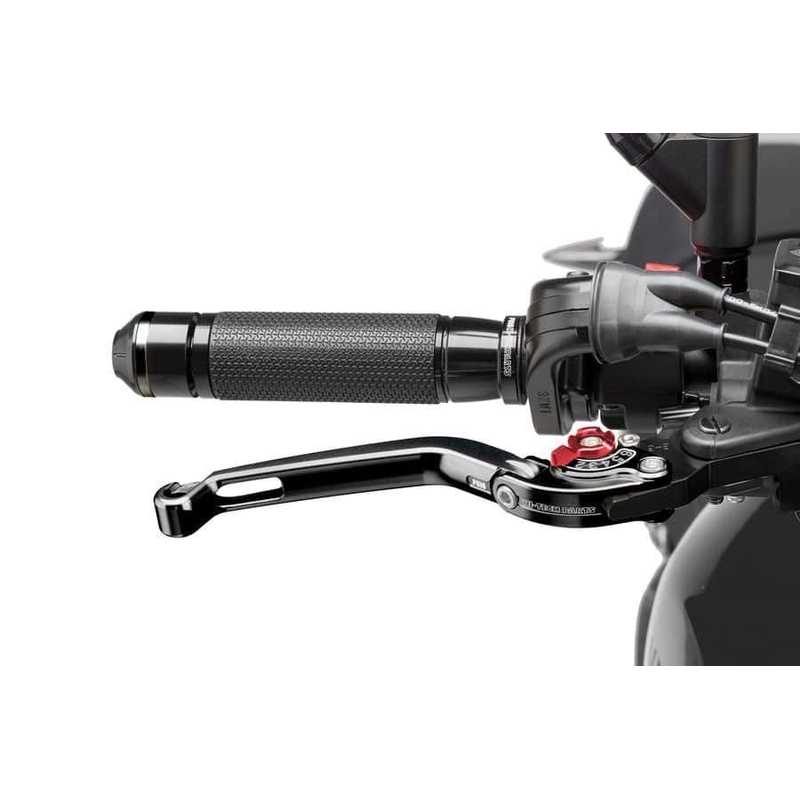 Brake lever without adapter PUIG foldable negru/rosu