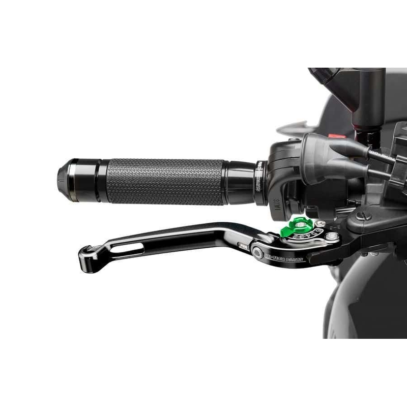 Brake lever without adapter PUIG foldable negru/verde