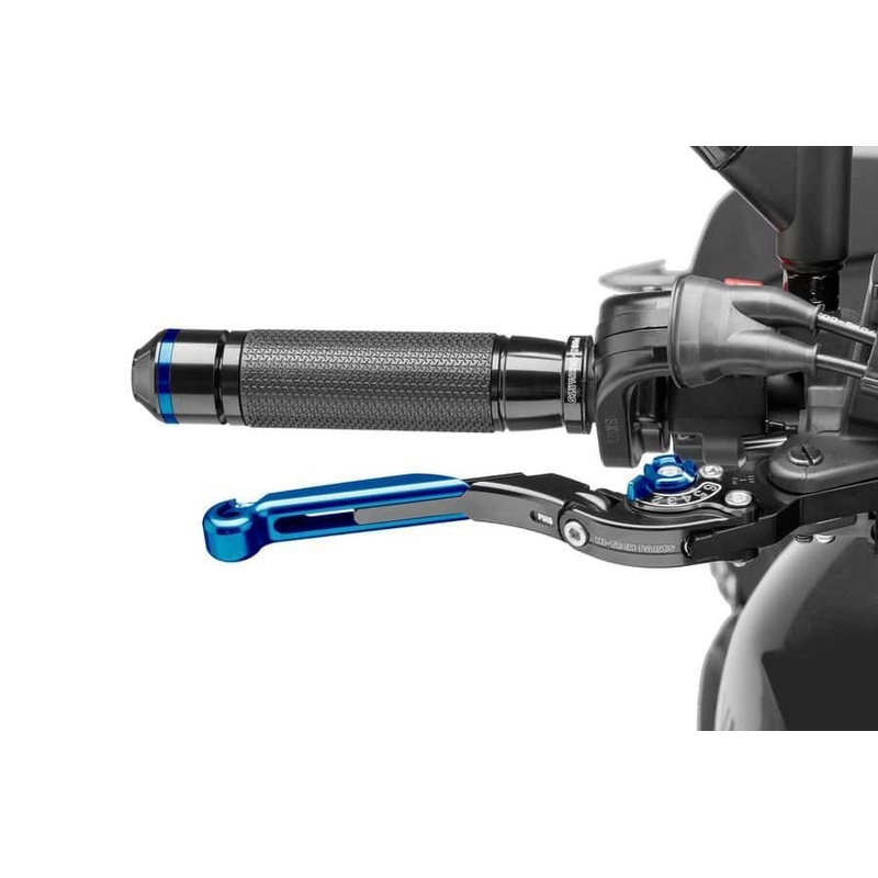 Maneta de frana fara adaptor PUIG extendable folding blue/blue