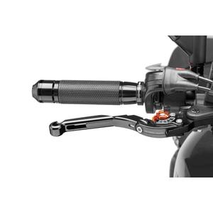 Brake lever without adapter PUIG 19NNT extendable folding black/orange