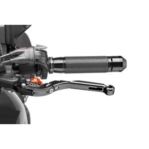 Clutch lever without adapter PUIG 29NNT extendable folding black/orange