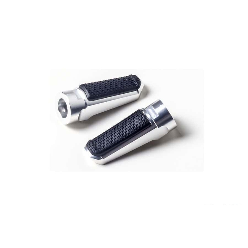 Footpegs without adapters PUIG SPORT argintiu with rubber