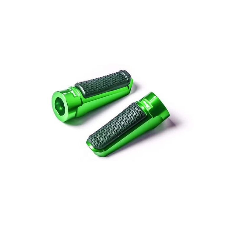 Footpegs without adapters PUIG SPORT verde with rubber