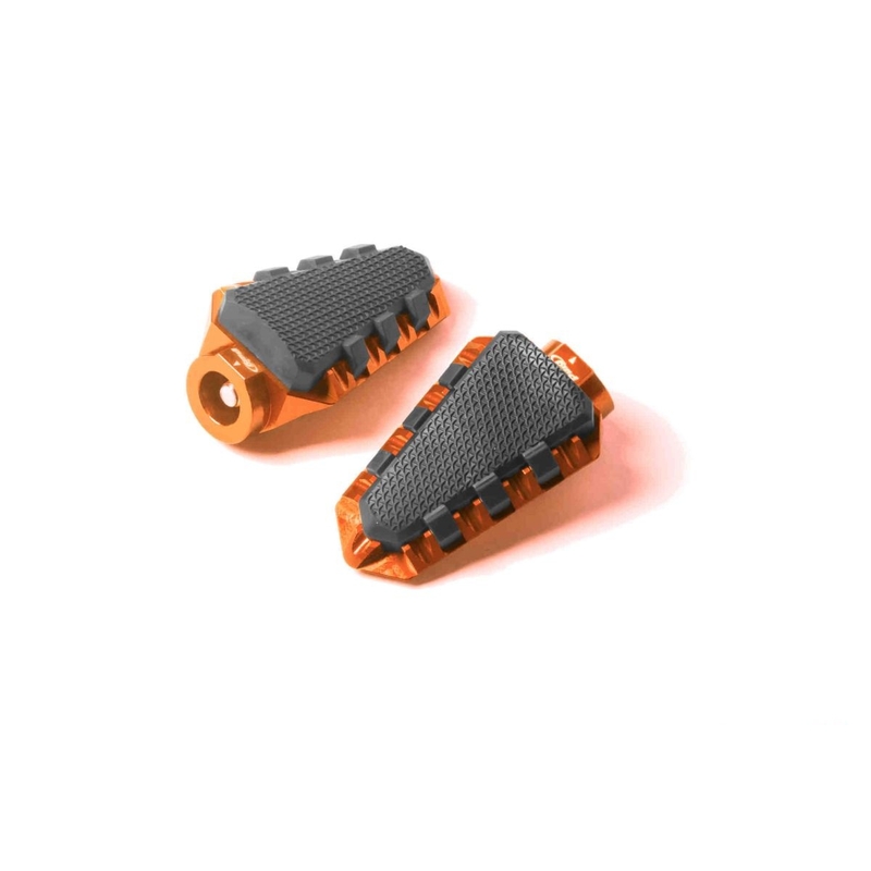 Footpegs without adapters PUIG TRAIL portocaliu with rubber
