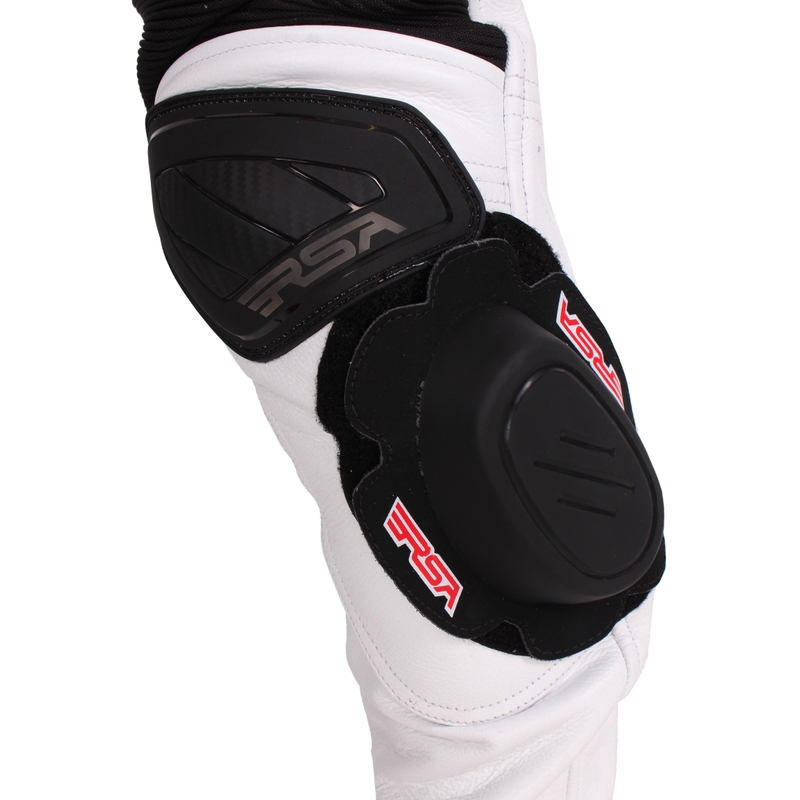 Pantaloni de motociclete pentru femei RSA Virus alb-negru-roșu výprodej lichidare