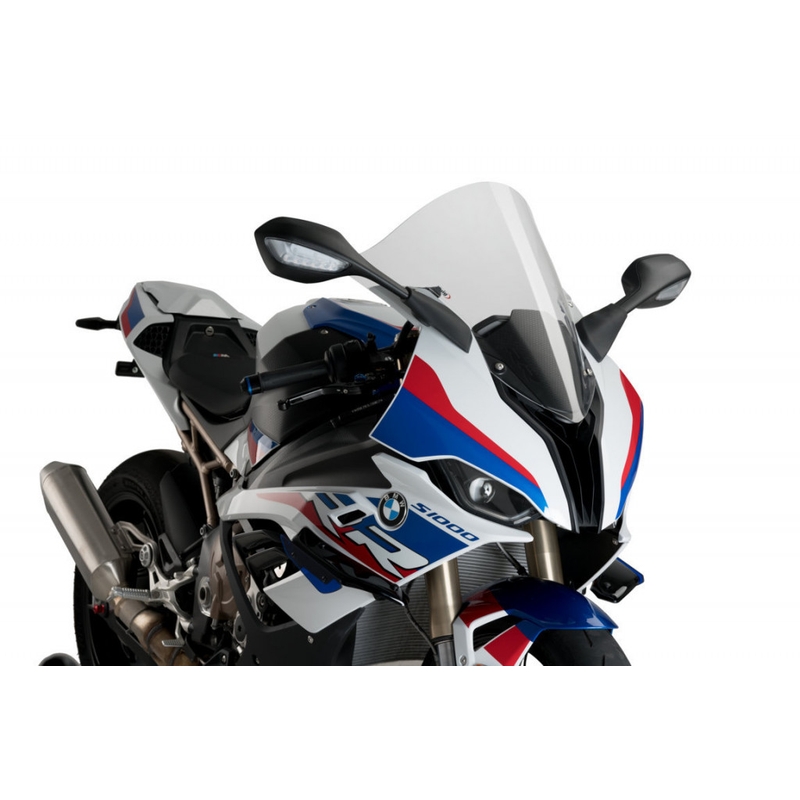 Parbriz PUIG RACING transparent pentru BMW S 1000 RR 2019-2025, BMW M 1000 RR 2021-2022