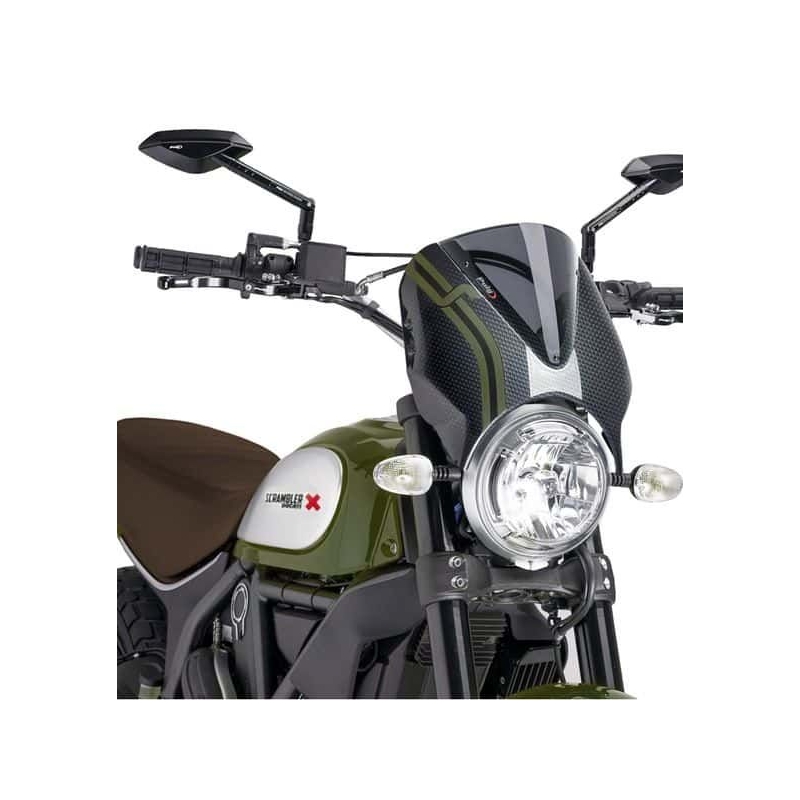 Parbriz PUIG RETROVISION carbon look dark smoke lichidare