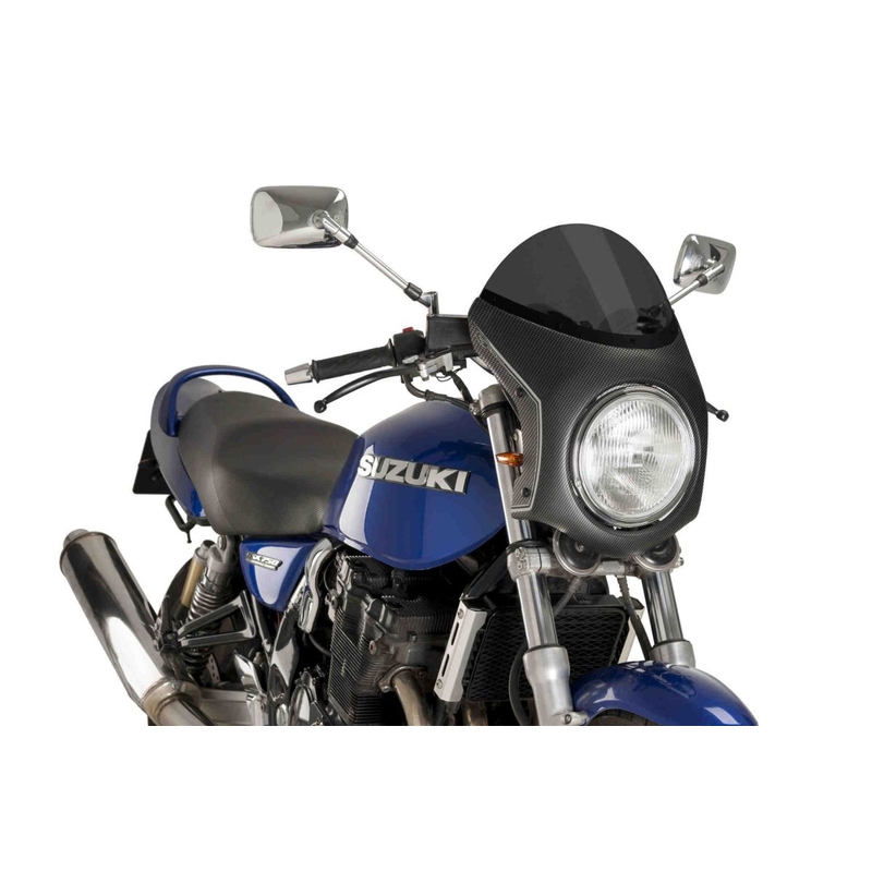 Parbriz universal PUIG SEMI-FAIRING carbon look dark smoke