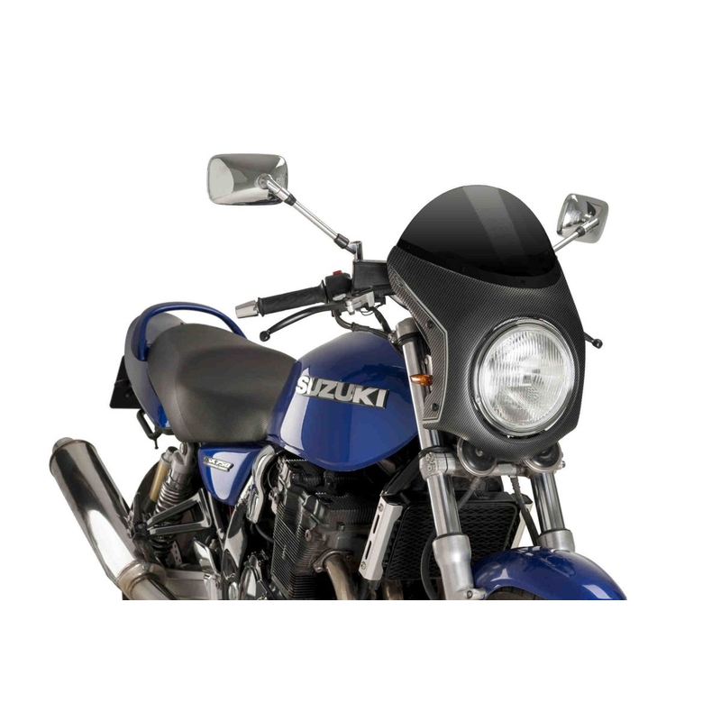 Parbriz universal PUIG SEMI-FAIRING carbon look Negru