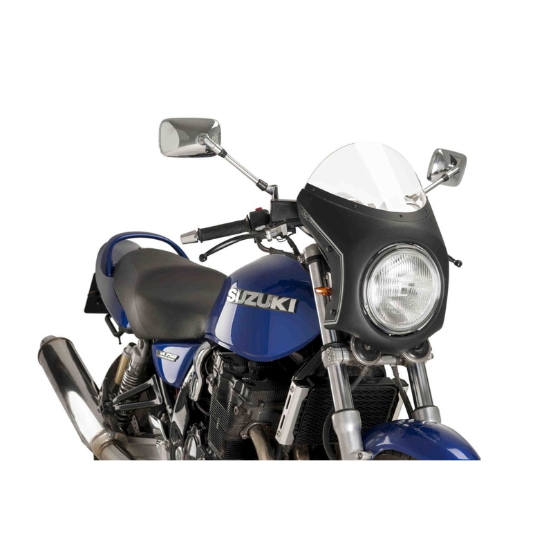 Parbriz universal PUIG SEMI-FAIRING matt black transparent