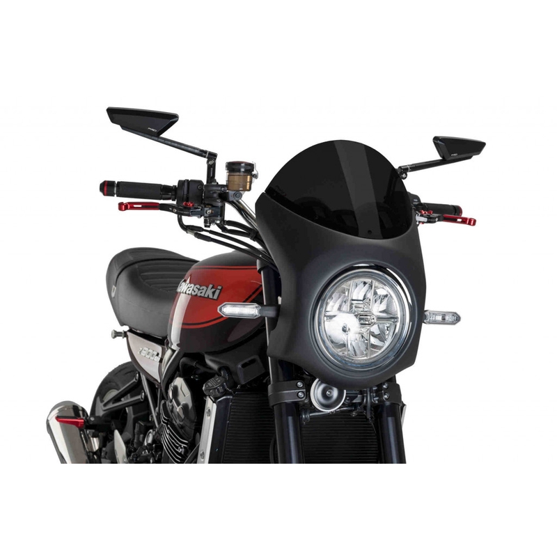 Parbriz PUIG SEMI-FAIRING matt black dark smoke