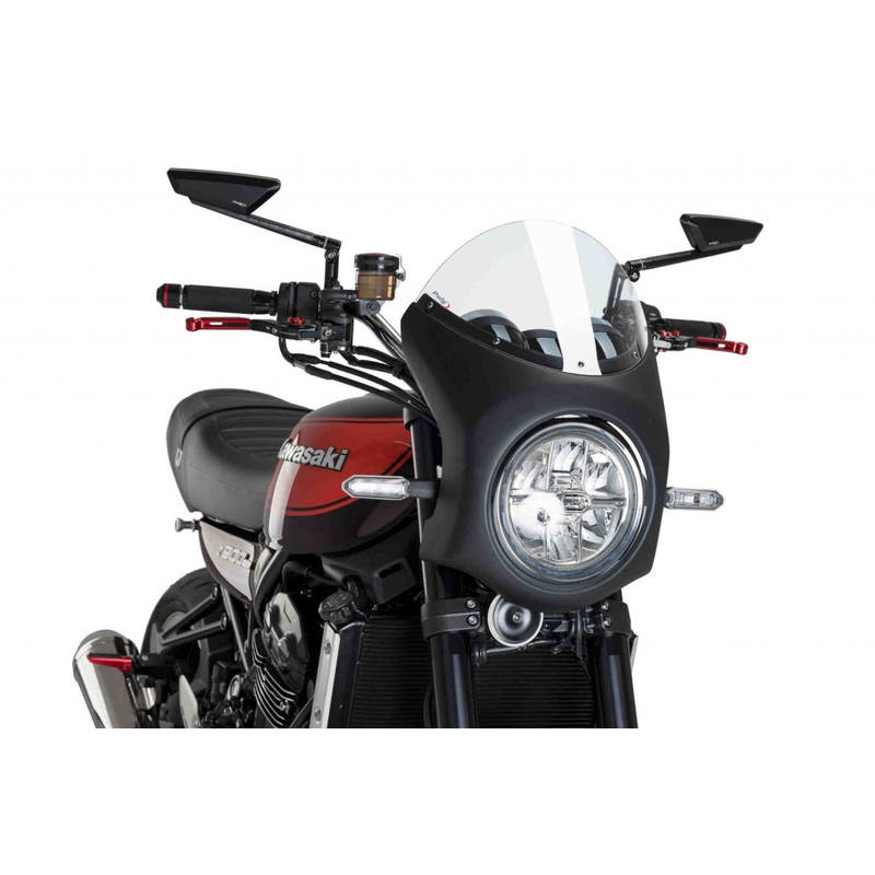 Parbriz PUIG SEMI-FAIRING matt black transparent