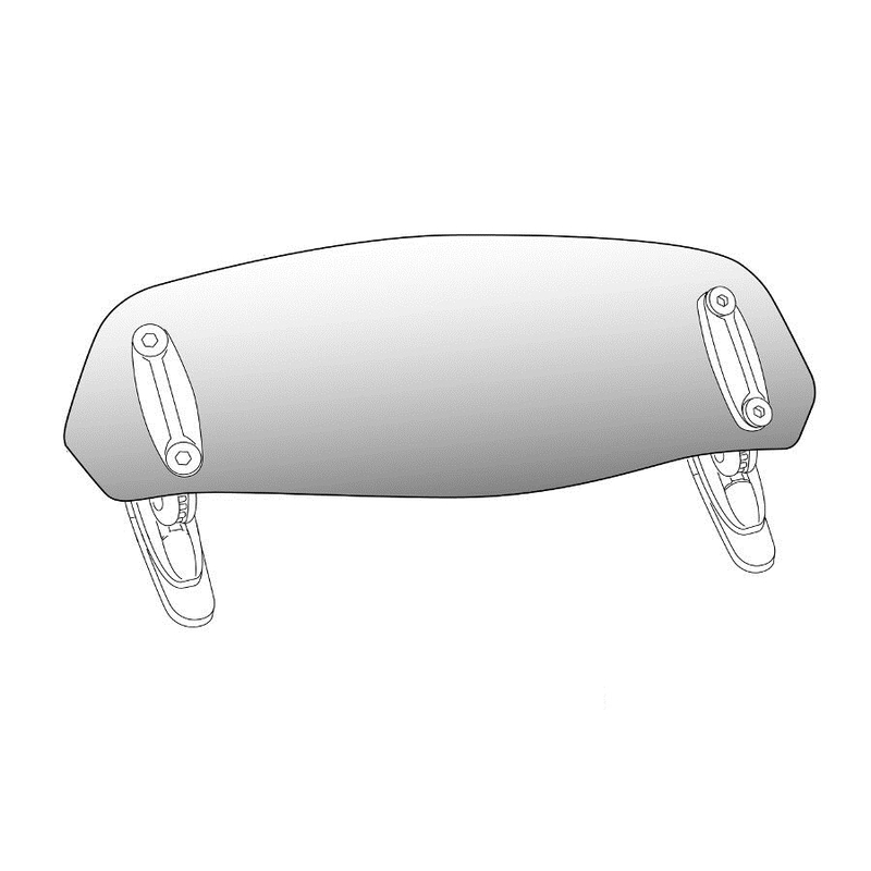 Vizor (Clips NOT INCLUDED!) PUIG fixed by screws smoke