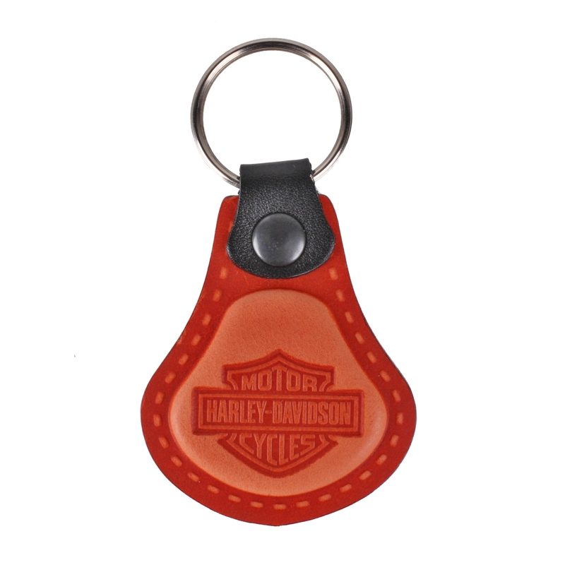 Breloc din piele Harley Davidson portocaliu