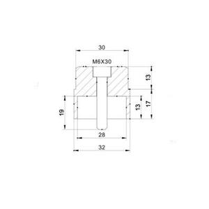 Mirror adaptor PUIG SUPPORT RIGHT/LEFT STREET TWIN/STREE 9500N Negru to bar end