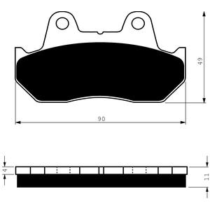 Placute de frana GOLDFREN 012 AD