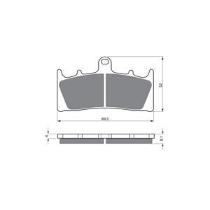 Placute de frana GOLDFREN 039 S33 STREET FRONT