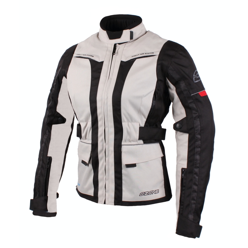 Jacheta de motocicletă Ozone Madame Grey/Black pentru femei Vânzări lichidare