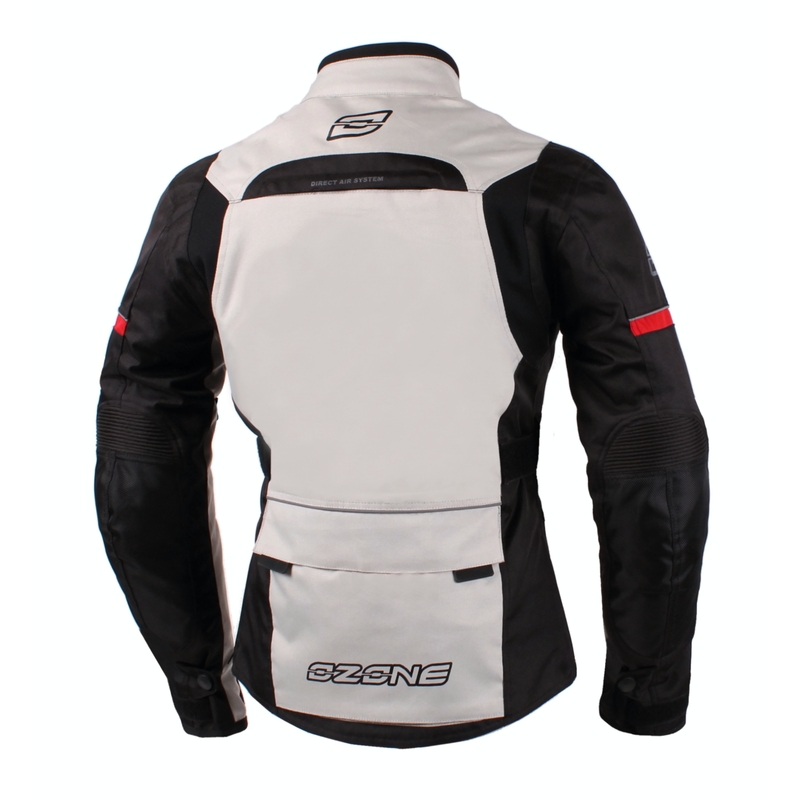 Jacheta de motocicletă Ozone Madame Grey/Black pentru femei Vânzări lichidare