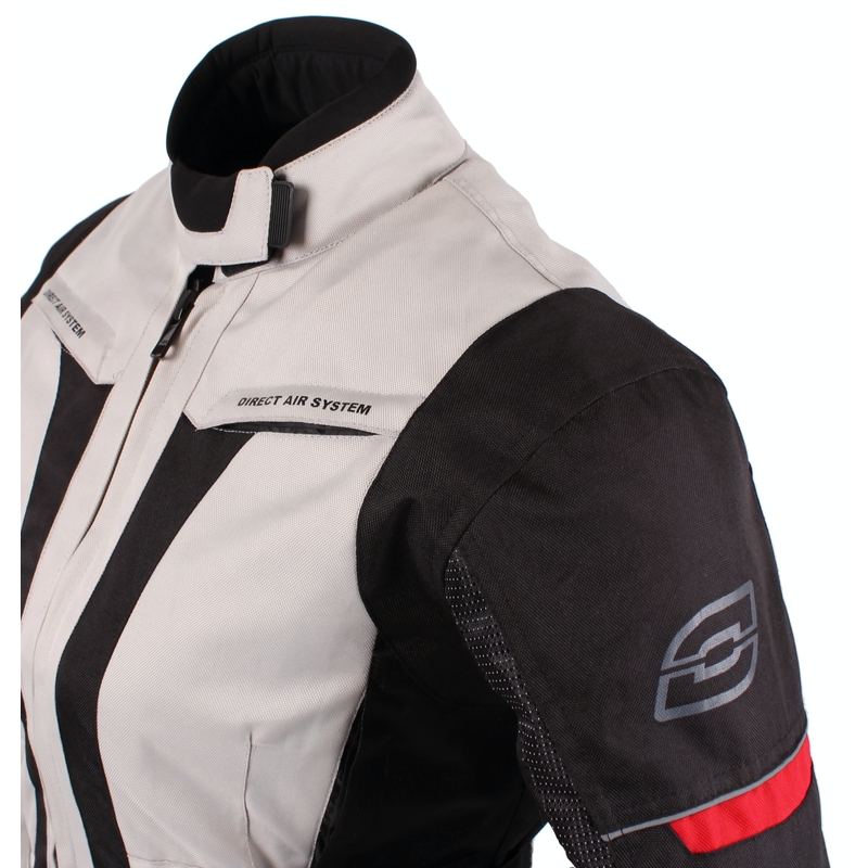 Jacheta de motocicletă Ozone Madame Grey/Black pentru femei Vânzări lichidare