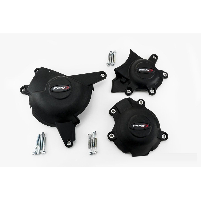  Engine protective covers PUIG Negru included right, left and alternator caps