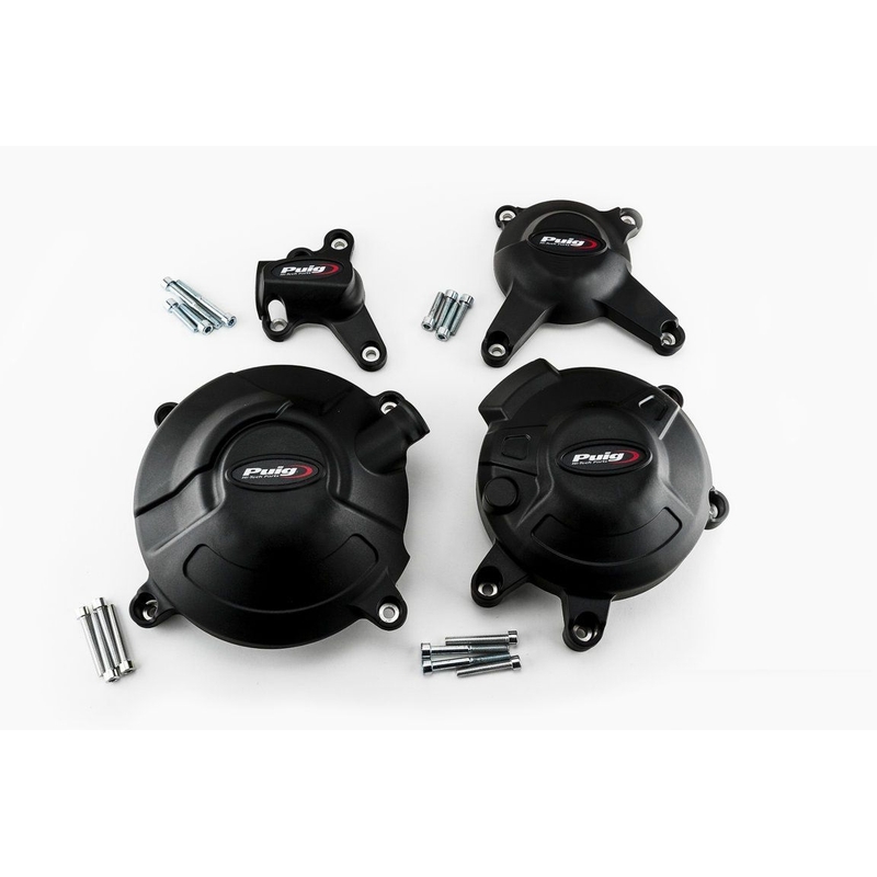  Engine protective covers PUIG Negru included right, left, small right and small left caps pentru YAMAHA MT-09 850 / 890 2014-2020, YAMAHA MXT 850 Niken / GT 2018-2023