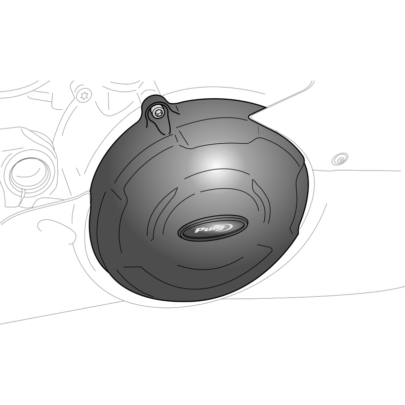 Engine protective covers PUIG Negru included right, left and alternator caps