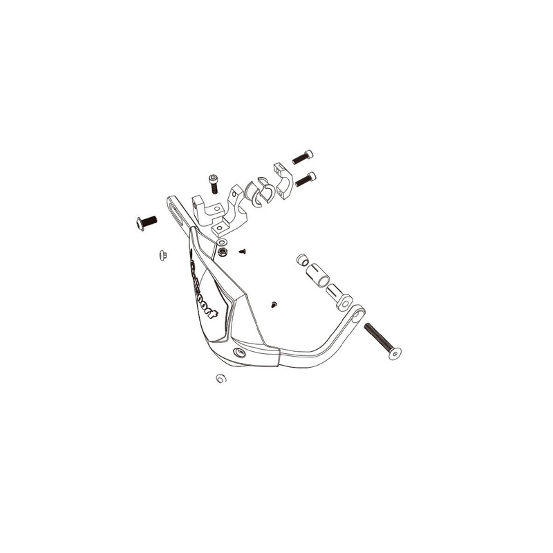 Handguard POLISPORT TOUQUET with universal mounting kit green 05