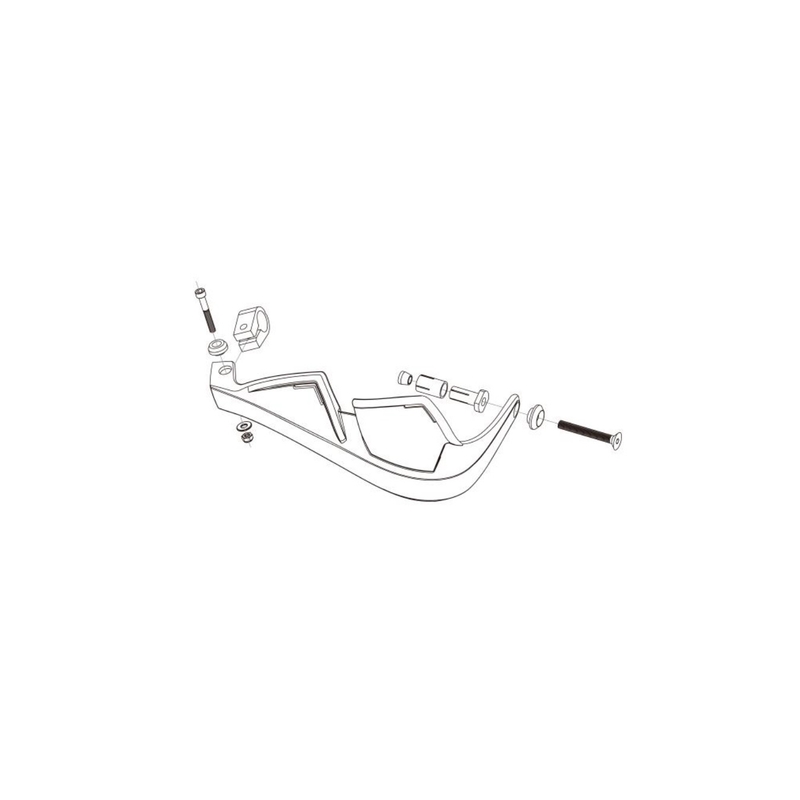 Handguard POLISPORT EVOLUTION INTEGRAL with mounting kit (?22 mm) green 05 lichidare