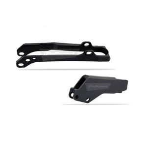 Chain guide / slider kit POLISPORT Negru