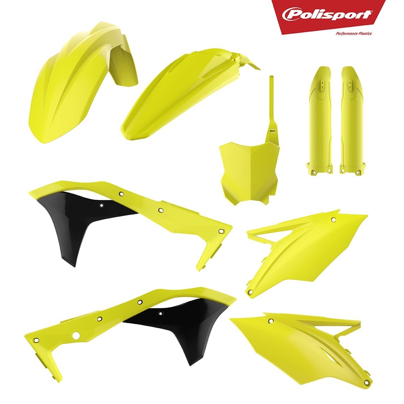 Kit plastice POLISPORT Flo yellow pentru KAWASAKI KX 250 (F) 4T 2017-2018
