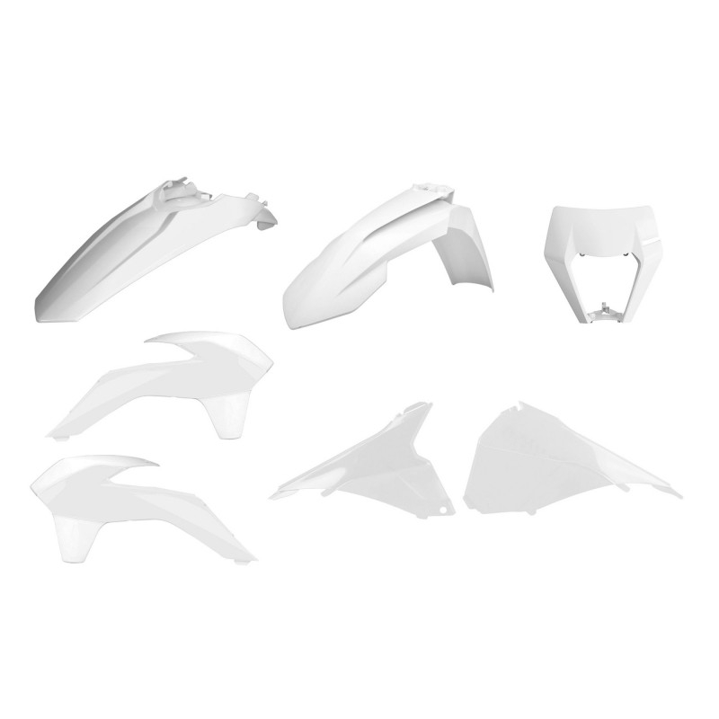 Kit plastice POLISPORT restyling Alb