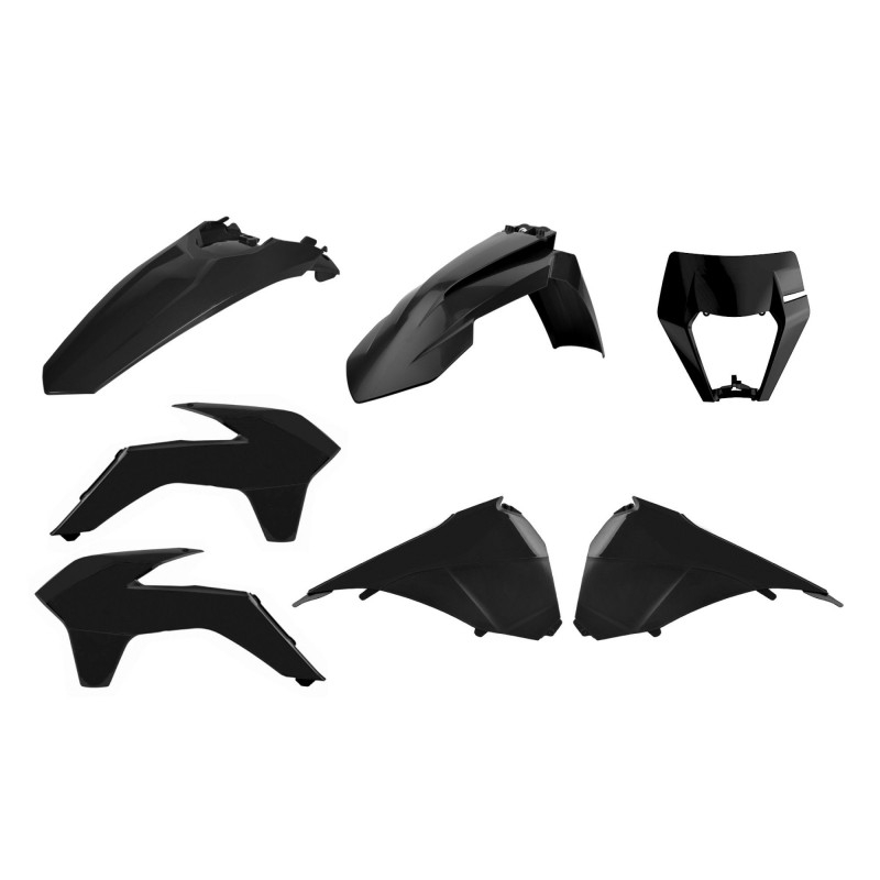 Kit plastice POLISPORT restyling Negru