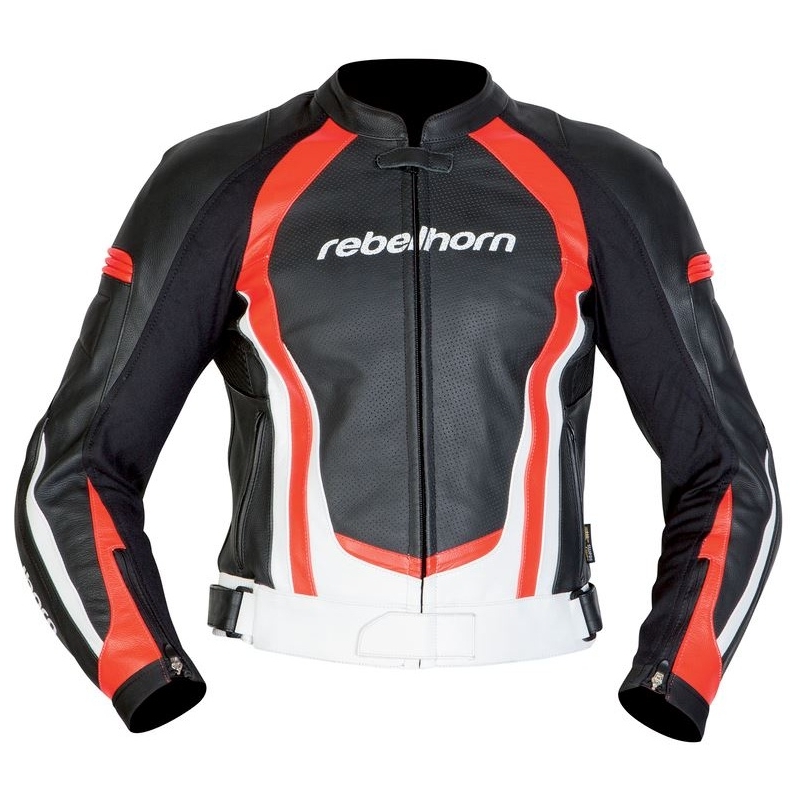 Rebelhorn Piston II negru/alb/roșu jachetă de motocicletă Rebelhorn Piston II negru/alb/roșu
