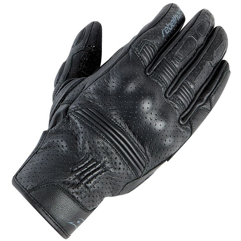 Mănuși de motocicletă Rebelhorn Thug Pro Perforate Negru lichidare